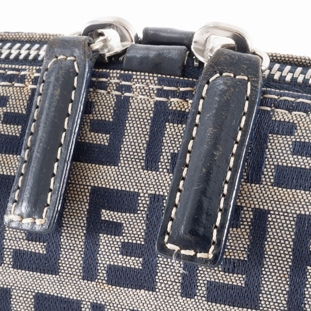 FENDI Cream Canvas Zucca Shoulder Bag - Picture 7 of 16